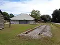 The former Lake Bulter Union Depot next to the trail.