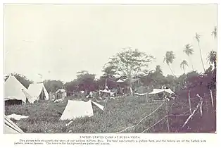 An American camp in Buena Vista during the Spanish-American War