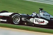 Räikkönen driving the MP4-17D in 2002