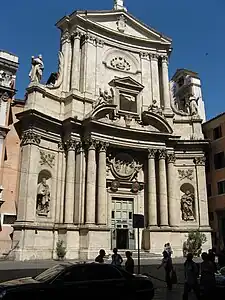 Baroque Composite columns of San Marcello al Corso, Rome, by Carlo Fontana, 1682-1683