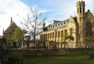 Bonython Hall (right) and the Elder Conservatorium