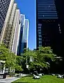 Joe Fafard's sculptural work, "The Pasture" (1985), Toronto Dominion Centre, Toronto, Ontario Canada