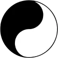 "Yin-Yang symbol or Tao symbol" (without the dots) as reported in 1964.