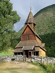 Front view of the church