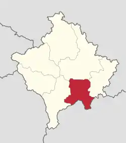 Location in Kosovo