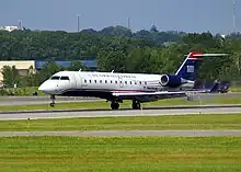 Air Wisconsin CRJ200 at the Portland International Jetport in 2009