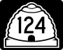 State Route 124 marker