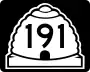 State Route 191 marker