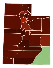 Image 23Map of counties in Utah by racial plurality, per the 2020 US Census
Legend

 

Non-Hispanic White  60–70%  70–80%  80–90%  90%+
Native American  50–60% 

 (from Utah)