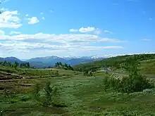 View from Korgfjellet mountain north of Mosjøen