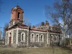 Ruins of the Nativity of Christ Orthodox Church in Kõmsi.