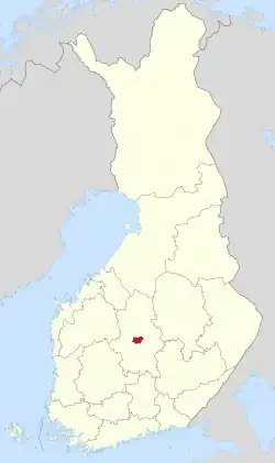 Location of Uurainen in Finland