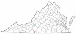 Location of Horsepasture, Virginia