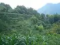 A small farmstead on the hill slopes just outside the town