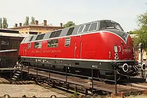 Image 41A German DB Class V 200 diesel-hydraulic locomotive at Technikmuseum, Berlin (from Locomotive)