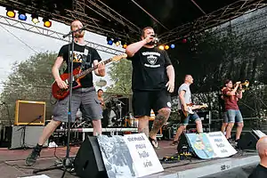 Feine Sahne Fischfilet performing at Vainstream Rockfest in Münster, Germany, 2015