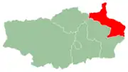 Location of the district within the region of Vakinankaratra.