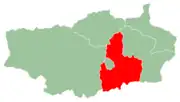 Location of the district within the region of Vakinankaratra.