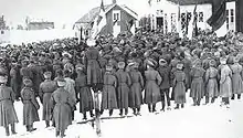 Image 10A revolutionary meeting of Russian soldiers in March 1917 in Dalkarby of Jomala, Åland (from Russian Revolution)