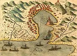 Image 32Map of Vlorë in 1573 by Simon Pinargenti (from Albanian piracy)