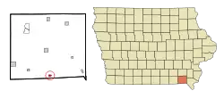 Location of Mount Sterling, Iowa