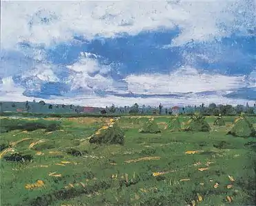 Wheat Fields with Stacks 1888 Private collection (no catalog F number, JH 1478)