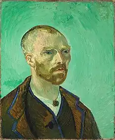 Self-portrait dedicated to Paul Gauguin, September 1888Oil on canvas, 62 × 52 cmFogg Art Museum, Cambridge, MA (F476 – see Provenances below)