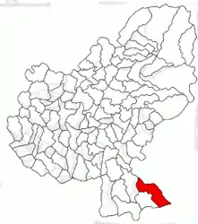 Location in Mureș County