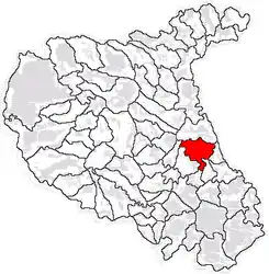 Location in Vrancea County