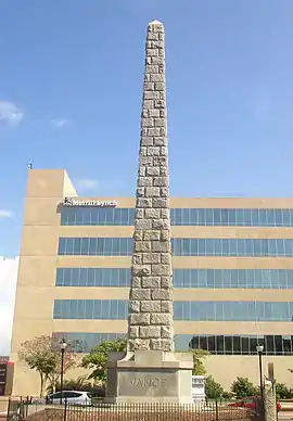 Photo of the Vance Monument in July 2012
