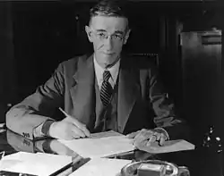 Vannevar Bush, inventor and science administrator, founder of Raytheon (BS, 1913; MS, 1913)