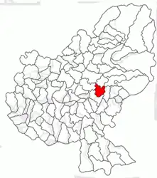 Location in Mureș County