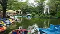 Bumper boats pond in the children's corner