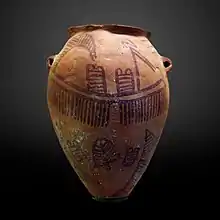 Image 4A typical Naqada II pot with ship theme (from Prehistoric Egypt)