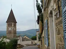 The church in Vaux-en-Beaujolais