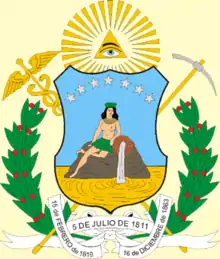 Coat of arms of Bolívar, adopted in 1922