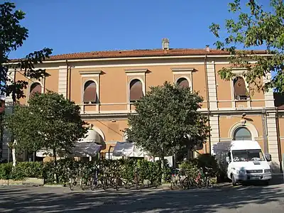 Passenger building of the original station.