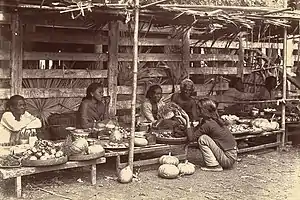 Image 34Vegetable stall on the roadside at the Madras Lancer Lines, Mandalay, January 1886. Photographer: Hooper, Willoughby Wallace (1837–1912). (from History of Myanmar)