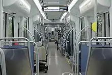 Inside of OC Streetcar vehicle