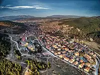 Aerial view of the city