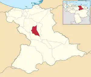 Location in Anzoátegui