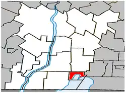 Location within Le Haut-Richelieu RCM