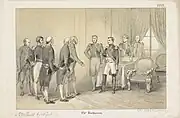 Ver Huell as head of a Batavian delegation meets with Napoleon to argue for the preservation of the Batavian Republic, 1806.