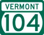 Vermont Route 104 marker