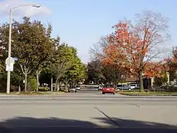 Looking across Markham Road