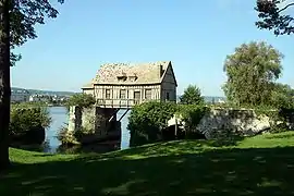 Old mill on the broken bridge