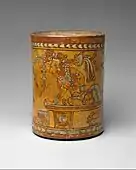 Vessel with throne scene, Chamá style, late 7th–8th century (Metropolitan Museum of Art)