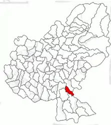 Location in Mureș County