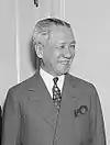 Former Vice President of the Philippines Sergio Osmeña laughing