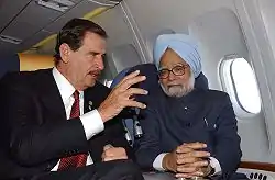 Image 3President Vicente Fox with Prime Minister of India Manmohan Singh (from History of Mexico)